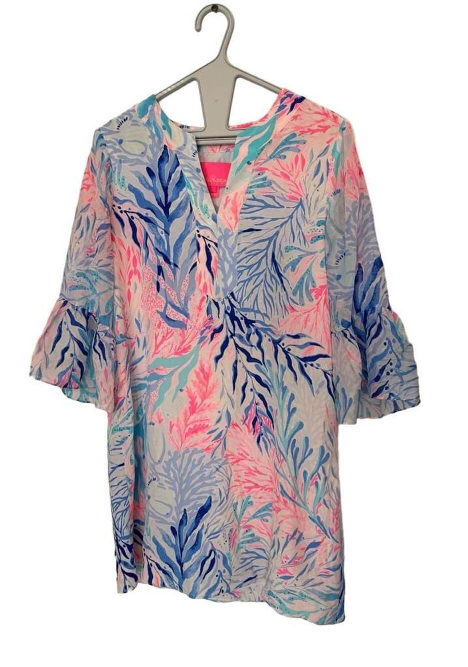 Lilly Pulitzer Elenora Silk Dress Size S Kaleidoscope Coral NWOT